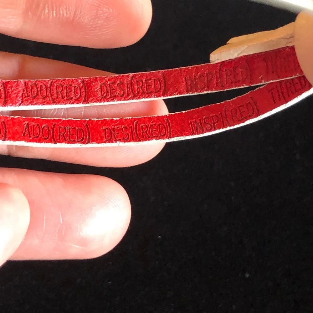 Elegant White Bracelet with Red Bead and Inspirational “Red” Quotes